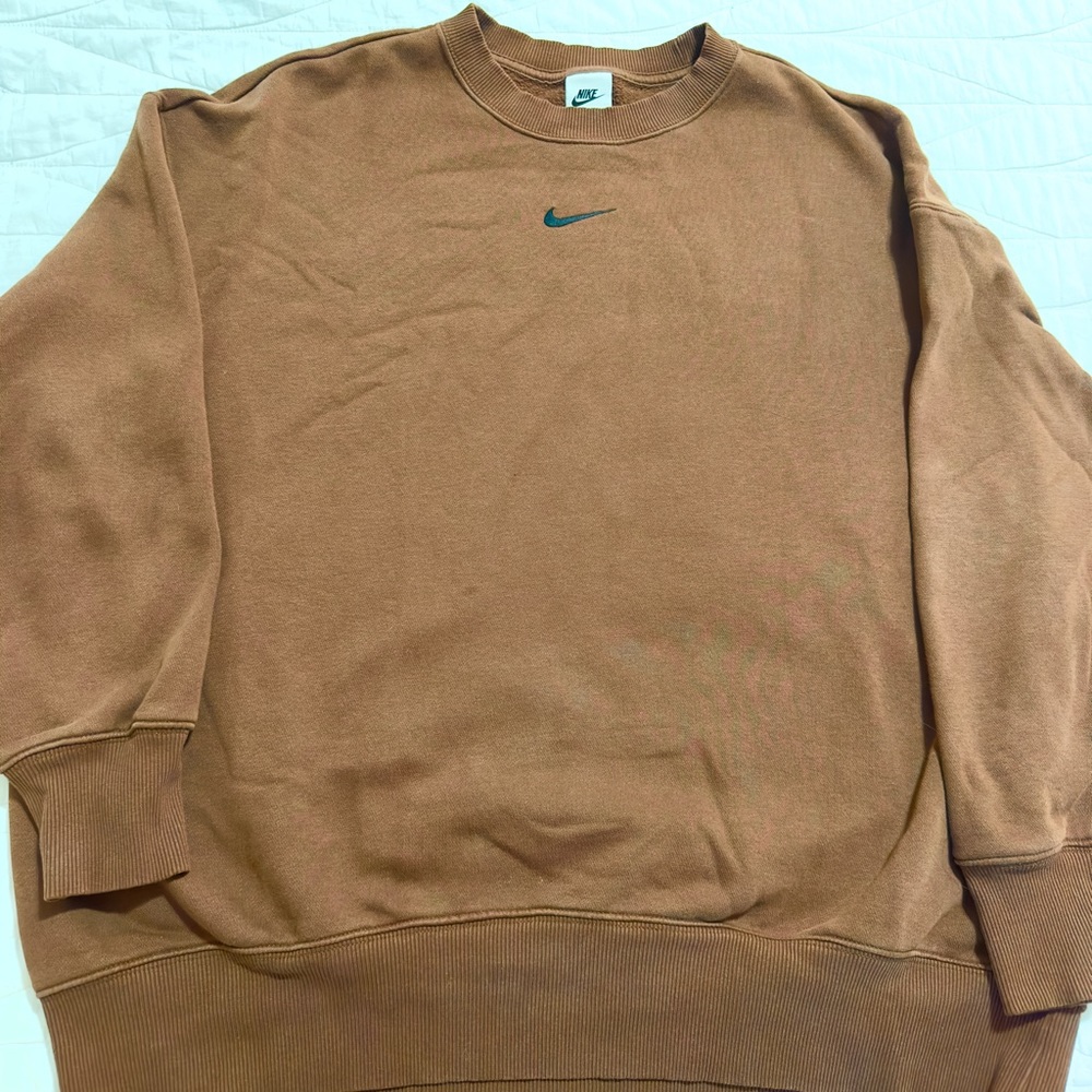 🤎Nike - Oversized Brown Crewneck / Sweatshirt - Large